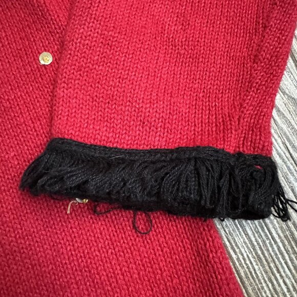 2/$18 SALE! Tiara Girls Holiday Reindeer Cardigan Sweater 12 Embroidered Beaded - Picture 5 of 7